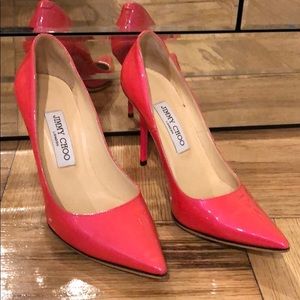 Jimmy Choo Hot Pink Iridescent Pumps